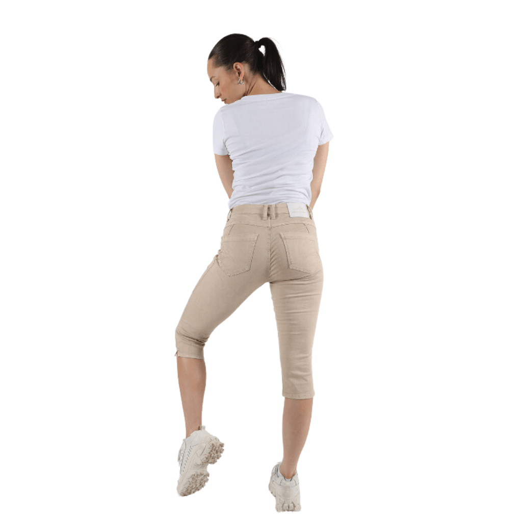 Rita Capri M.O.D Damen 5 Pocket Shorts Regular Fit SP24-2099 beige - JeanZone