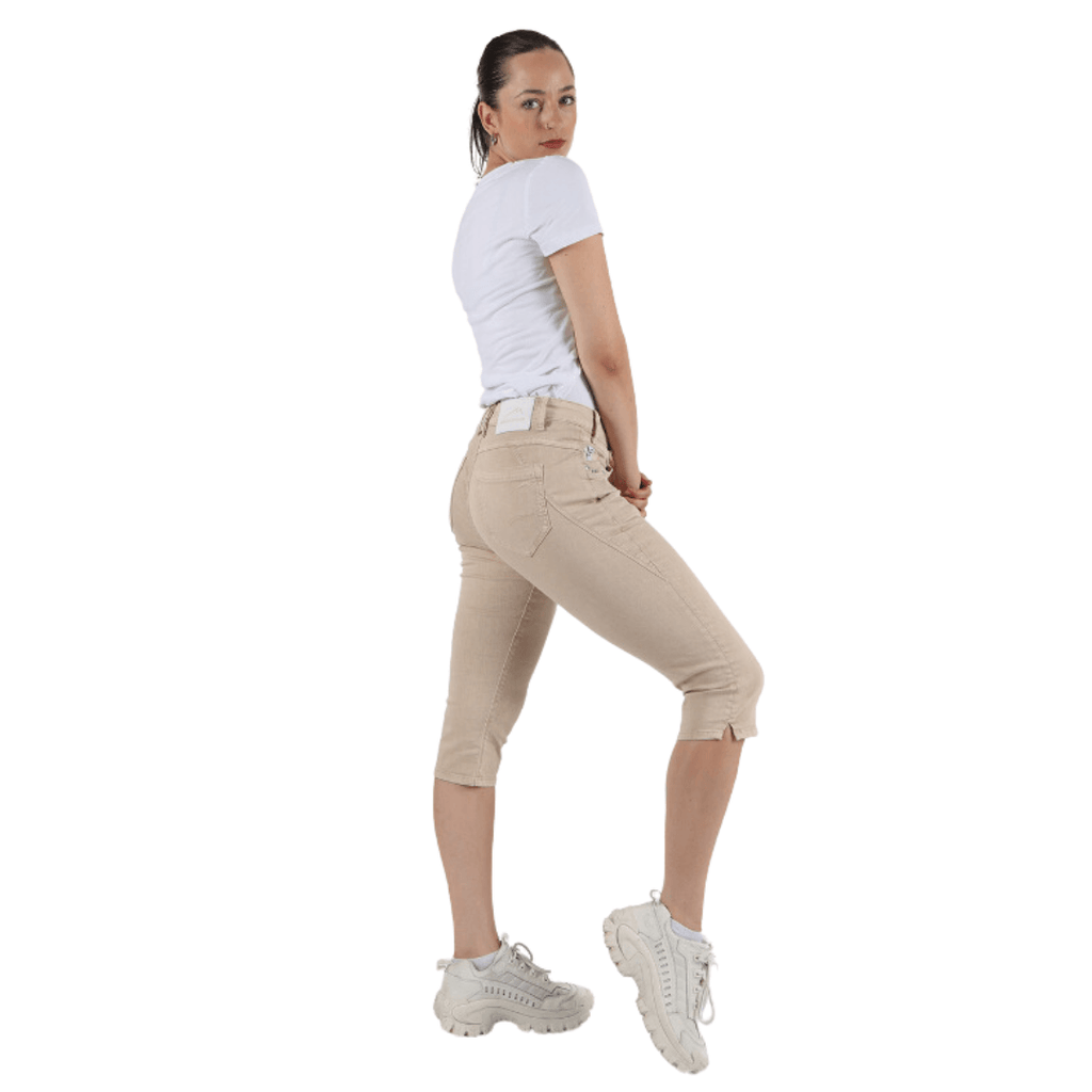 Rita Capri M.O.D Damen 5 Pocket Shorts Regular Fit SP24-2099 beige - JeanZone