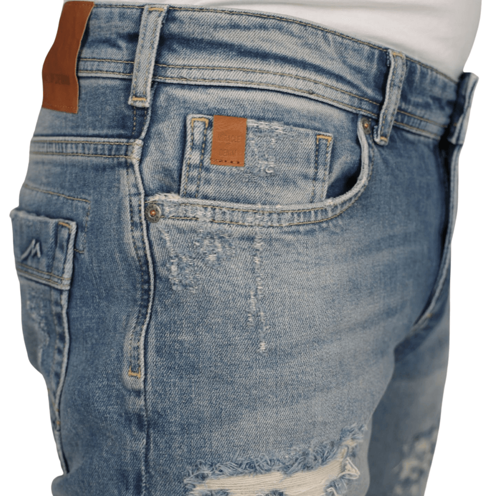 Thomas Shorts M.O.D Herren 5 Pocket Jeans Short Comfort Fit SP24-1014 Anytime Blue - JeanZone