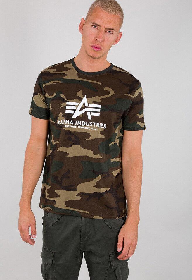 Alpha Industries T-Shirt Basic T Camo in woodland camo 408 - Jeans Boss