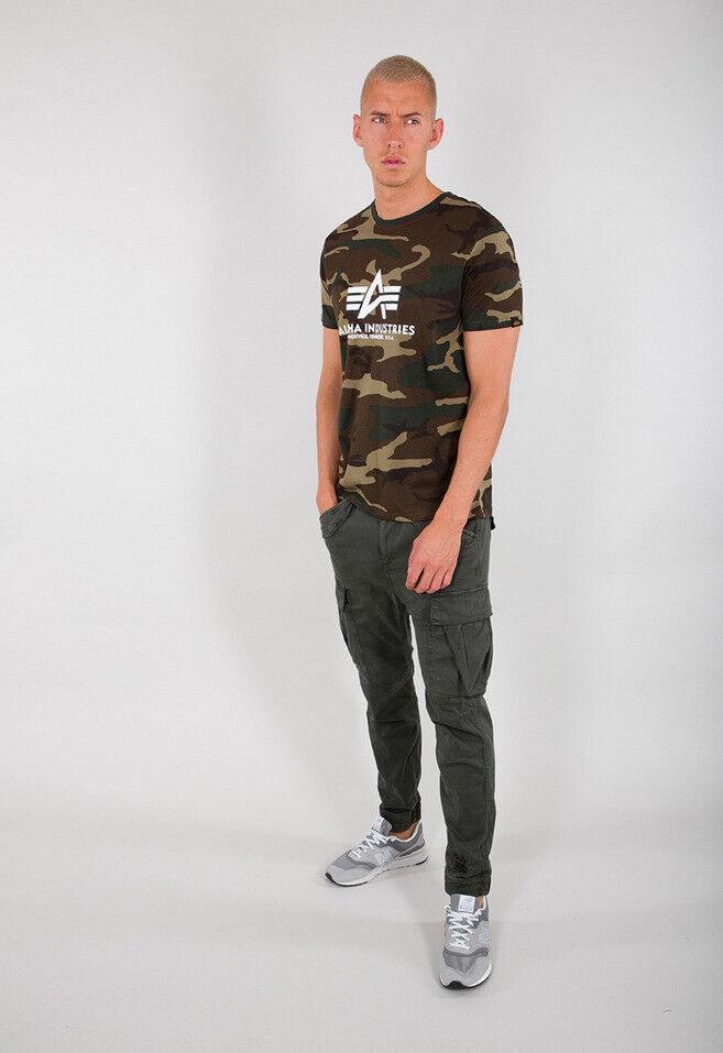 Alpha Industries T-Shirt Basic T Camo in woodland camo 408 - Jeans Boss