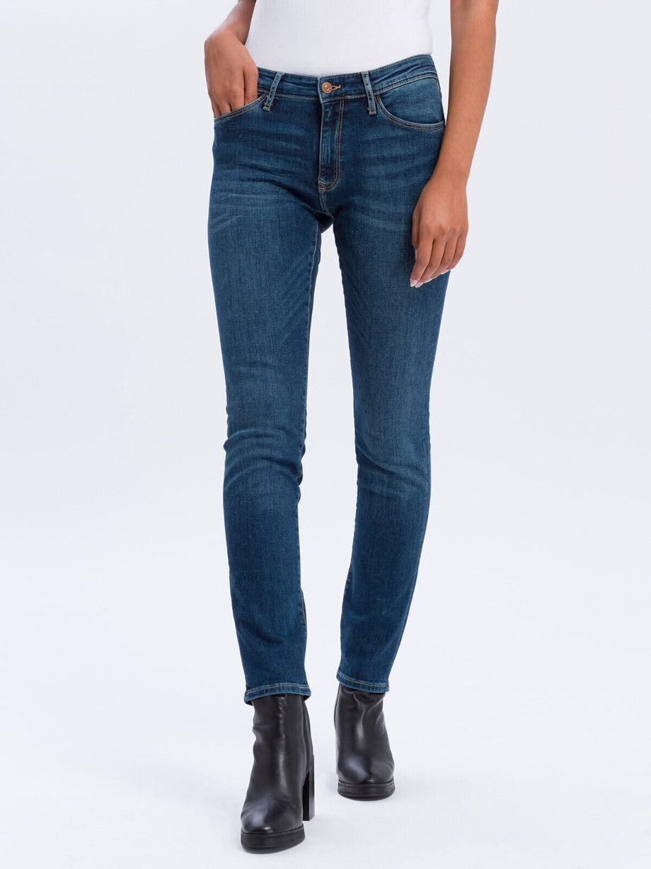 Cross Damen Jeans Anya Slim Fit P489-120 in dark blue – JeanZone