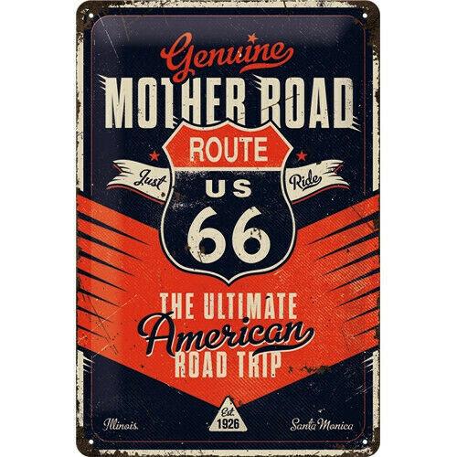 Nostalgic Art Blechschild 20x30cm Mother Road Route 66 - Jeans Boss