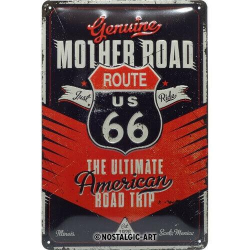 Nostalgic Art Blechschild 20x30cm Mother Road Route 66 - Jeans Boss