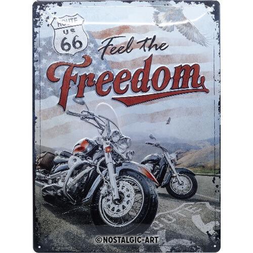 Nostalgic Art Blechschild 30x40cm Route 66 Freedom - Jeans Boss